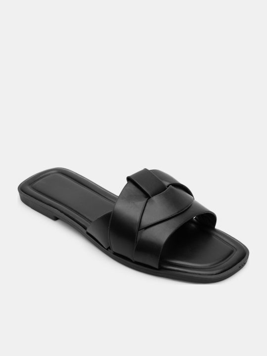 Women's Flat Sandals in Black Color