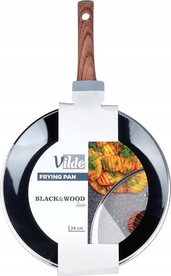 Vilde Tigaie Cu capac din Aluminiu cu Strat de Piatră 28cm