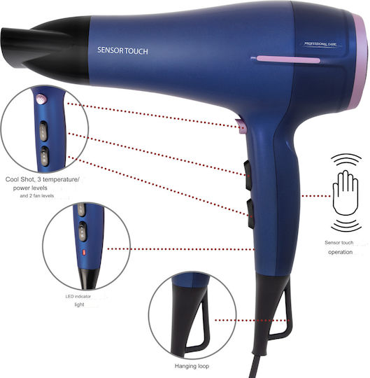 ProfiCare PC-HT 3030 Uscător de Păr 2200W Blue