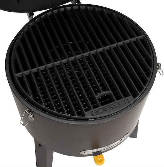Boretti Tragbar Holzkohlegrill mit Deckel 37cmx37cm