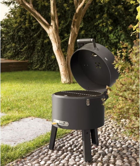 Boretti Tragbar Holzkohlegrill mit Deckel 37cmx37cm