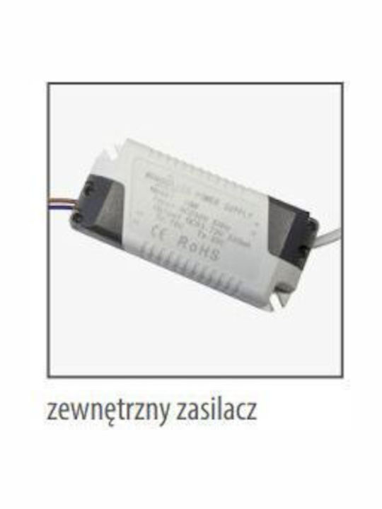 Bemko LED Panel 12W με Φυσικό Λευκό Φως 4000K