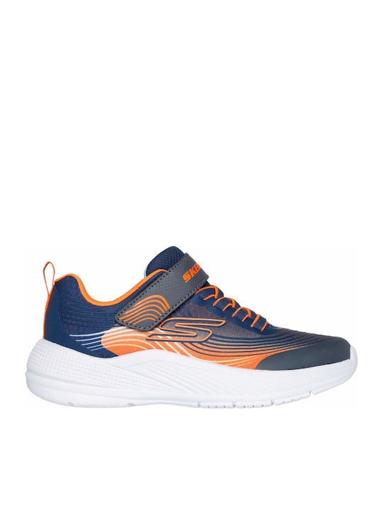 Microspec Kids Sneakers with Scratch Navy Blue