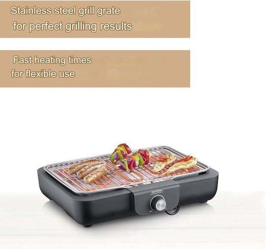 Severin Teppanyaki cu Termostat Reglabil 2300W 37x29cm.