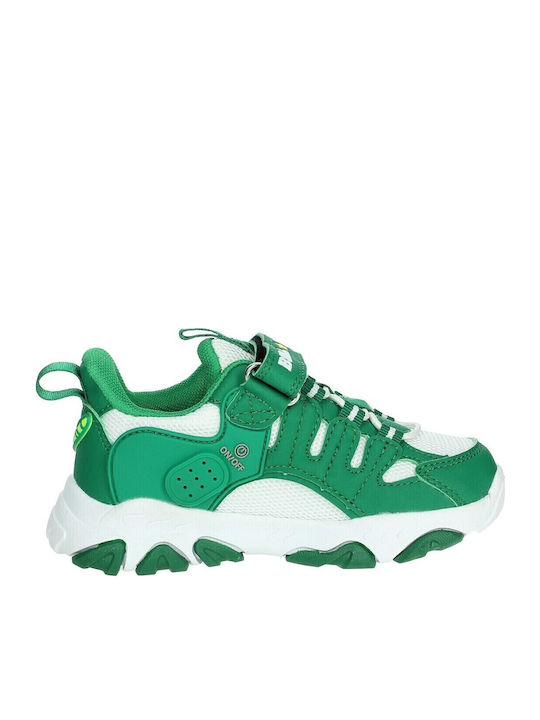 Παιδικά Sneakers με Σκρατς & Φωτάκια Πράσινα