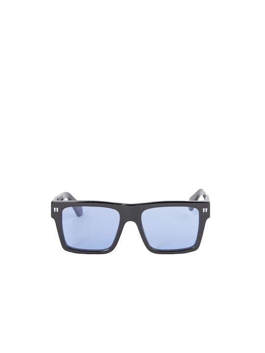 Off White Sunglasses with Black Plastic Frame and Blue Lens OERI109C99PLA001-1040