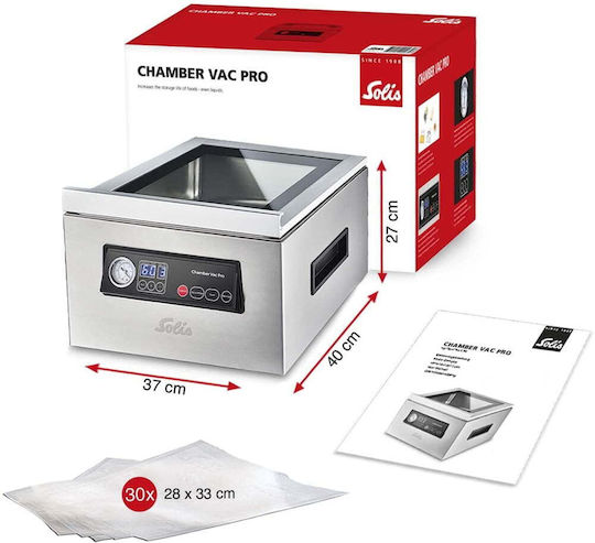 Professional Vacuum Sealer Solis Chamber Vac Pro Dry Wet Marinating Stainless Steel
