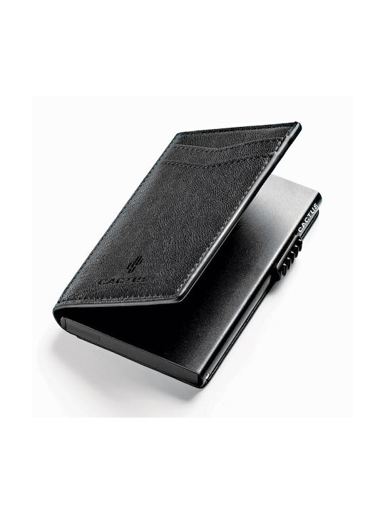 Cactus Men's Card Wallet with RFID Black