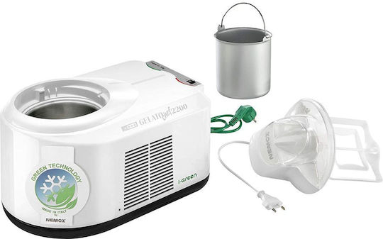 Ice Cream Maker Compressor Nemox Gelato Chef2200 I-Green 1.5 Liter White