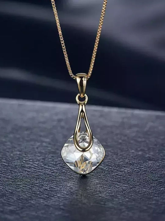 Set with Necklace & Earrings from Steel Gold Plated