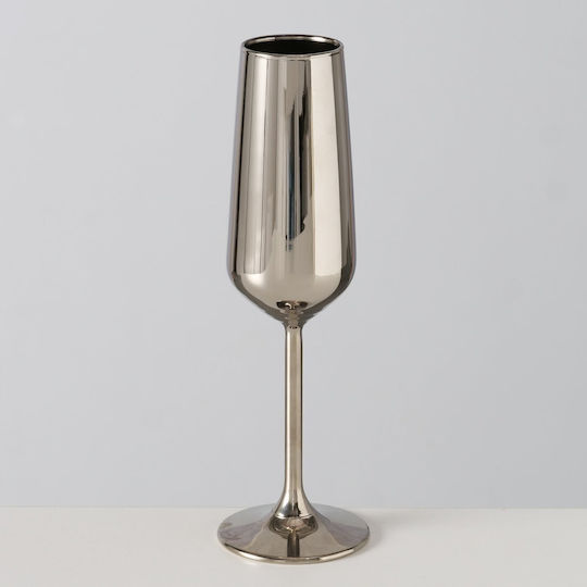 Boltze Glass Champagne made of Glass in Silver Color Goblet 195ml