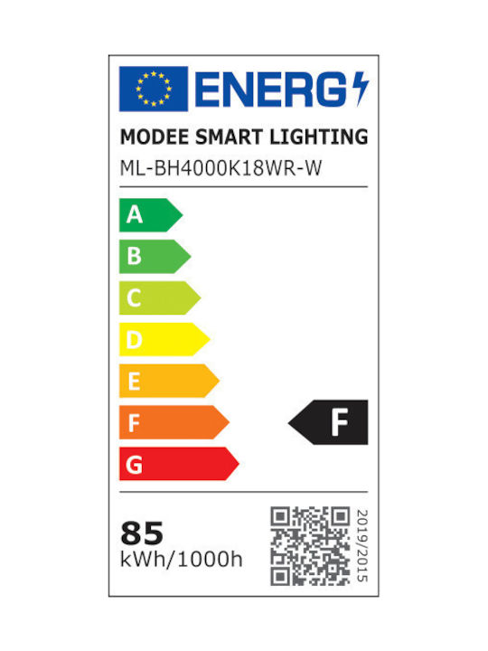 Modee Lighting Плафониера за Външен Таван с Вградено LED в Бял Цвят ML-BH4000K18WR-W