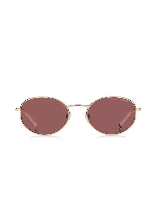 Tommy Hilfiger Women's Sunglasses with Gold Metal Frame and Purple Lens TH2219/S 000/4S