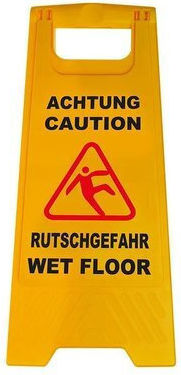Warnschild "Vorsicht Rutschgefahr" 520112 21-30x58cm Gelb