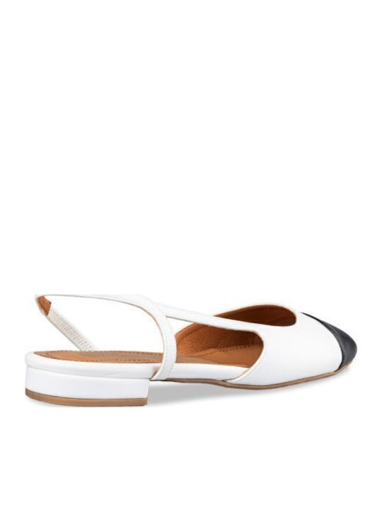 Damen Ballerinas Slingback Weiße