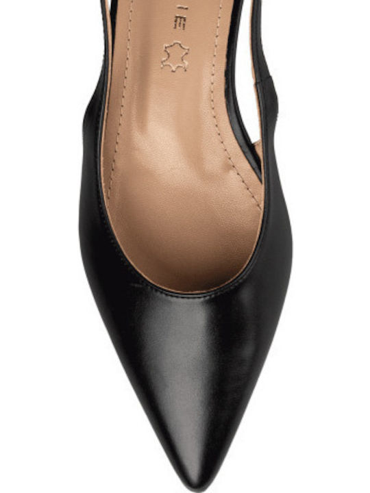Γυναικείες Μπαλαρίνες Slingback σε Μαύρο Χρώμα