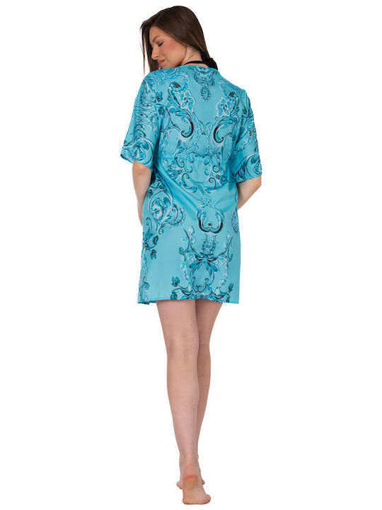 Indischer Kaftan mit Taillenkordel Ar202-b Solo Me Damen Einheitsgröße 90cm X 90cm