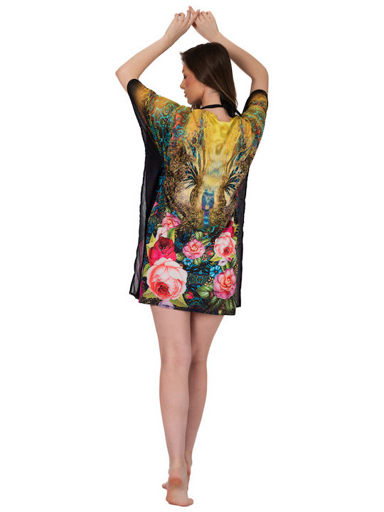 Indischer Kaftan mit Taillenkordel Ar201-c Solo Me Damen 90cm x 90cm Einheitsgröße