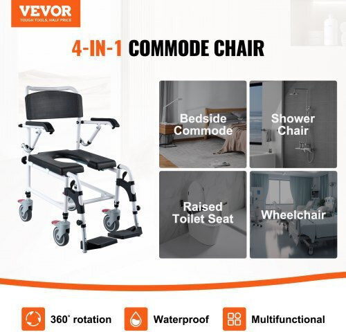 Vevor Scaun de toaletă cu spătar 5ml YLBKSLLJSJTBTD6C8V0