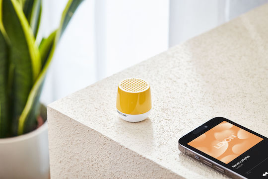 Lexon Mino+ Lexon X Pantone Αδιάβροχο Ηχείο Bluetooth 3W με Διάρκεια Μπαταρίας έως 3 ώρες Mimosa
