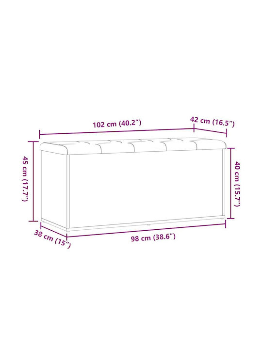 Дървен Обувна рафт 102x42x45см