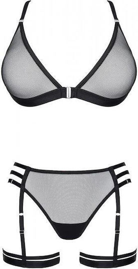 Lingerie-ladyx Adora BH String Strumpfhalter R XL