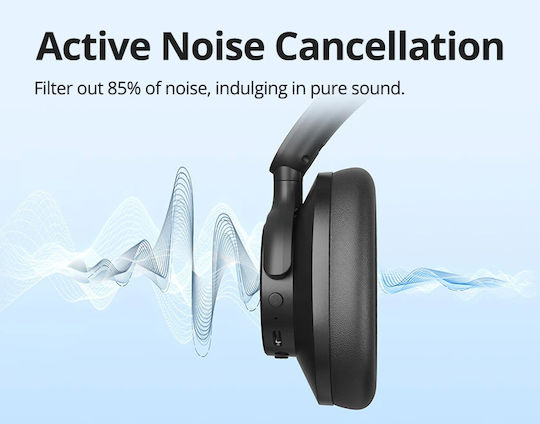 Tronsmart Sounfii Q20 Ασύρματα / Ενσύρματα Over Ear Ακουστικά με 60 ώρες Λειτουργίας Μαύρα