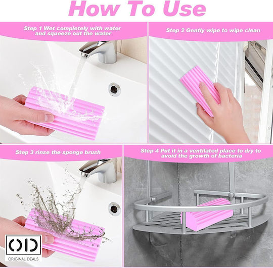 Burete Magic Universal pentru Curățare Capacitate Mare de Absorbție a Lichidelor Antistatic Hipoalergenic Dimensiune 10,5 Cm X 5,5 Cm X 4,5 Cm Roz Oferte Originale