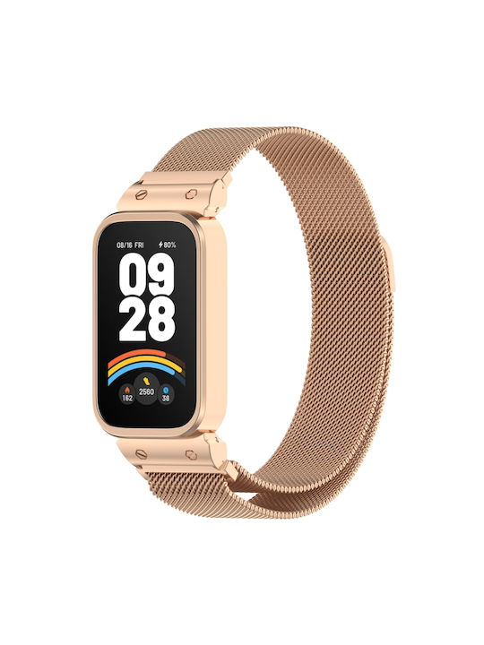 Curea Oțel inoxidabil Rose Gold (Xiaomi Smart Band 9, Redmi Band 3)
