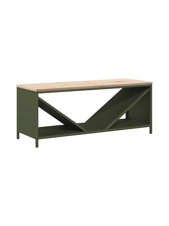 vidaXL Ξύλινο Ράφι Αποθήκευσης Ξύλων 100.5x35.5x40cm Πράσινο
