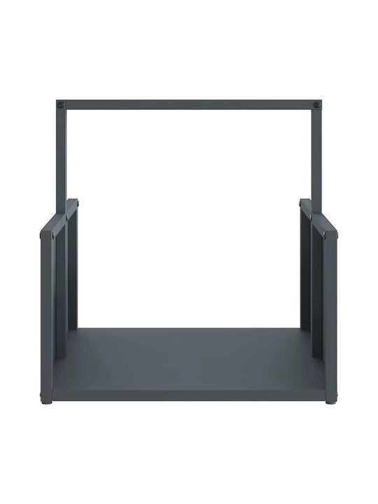 vidaXL Lemn de foc Lemn Raft Depozitare lemne 40x40x40cm Gri