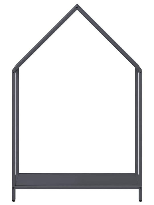vidaXL Firewood Inox Shelf Wood Storage 60x25x90cm Gray