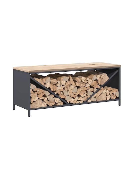 vidaXL Brennholz Hölzernes Regal Holzlagerung 100.5x35.5x40cm