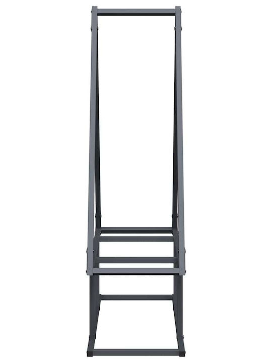 vidaXL Brennholz Inox Regal Holzlagerung 80x25x90cm