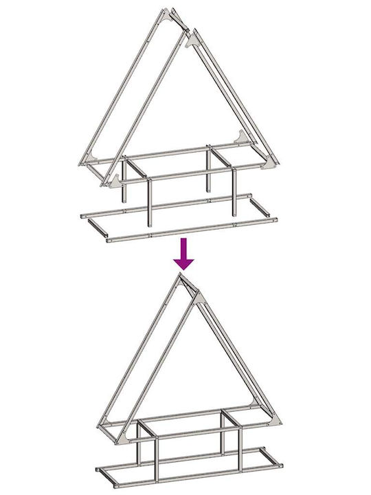 vidaXL Inox Ράφι Αποθήκευσης Ξύλων 80x25x90cm Μαύρο