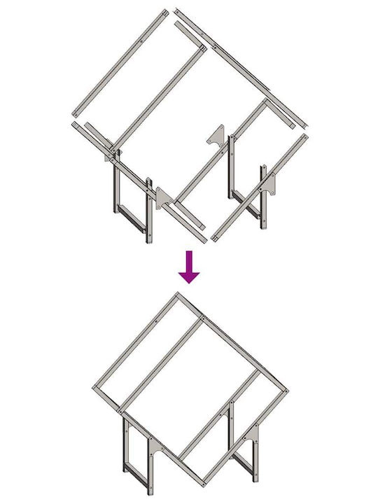 vidaXL Inox Ράφι Αποθήκευσης Ξύλων 60x25x60cm Λευκό