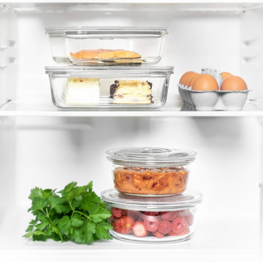 Caso Lunchbox Silikon Transparent Geeignet für die Mikrowelle 1000ml 1Stück