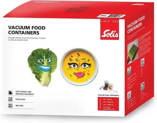 Solis Lunchbox Silikon Transparent 3Stück