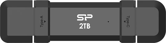 Silicon Power 2.0TB USB 3.2 SSD Stick with connection USB-C Black
