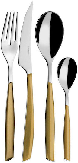 Casa Bugatti Set de Tacâmuri Inoxidabil Auriu 24buc