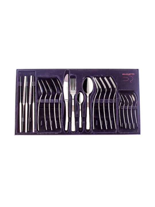 Casa Bugatti Tendence Cutlery Set Stainless Silver 24pcs