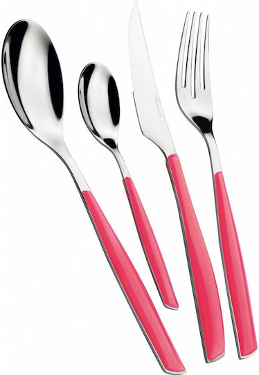 Casa Bugatti Glamour Besteckset Edelstahl Rosa 24Stück