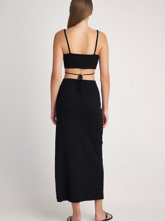 SugarFree High-waisted Maxi Skirt Envelope Black