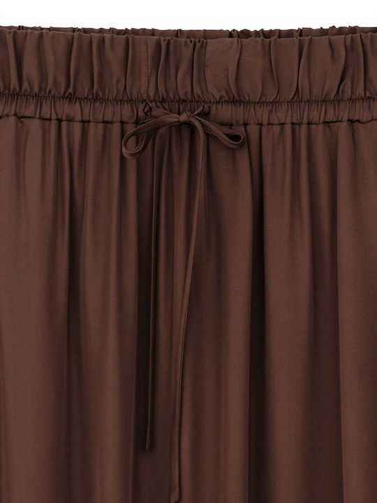 Philosophy Wear Satin Maxi Skirt Brown