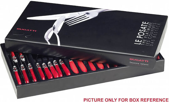 Casa Bugatti Ares Set de Tacâmuri Inoxidabil Negre 24buc