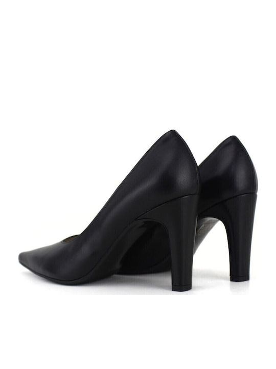 Leather Black Heels