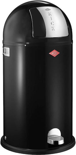 Wesco Kickboy Κάδος Απορριμμάτων Μεταλλικός με Πεντάλ Μαύρος 40lt