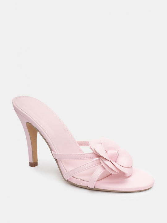 Luigi Heel Mules Pink