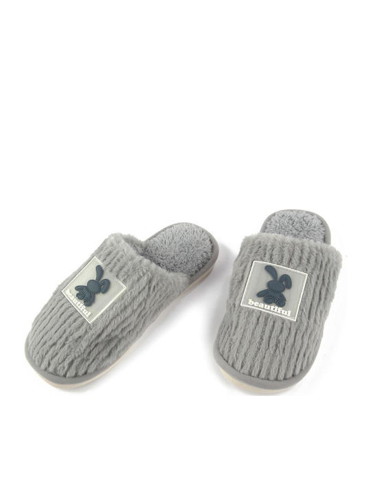 Winter Women's Slippers Gray