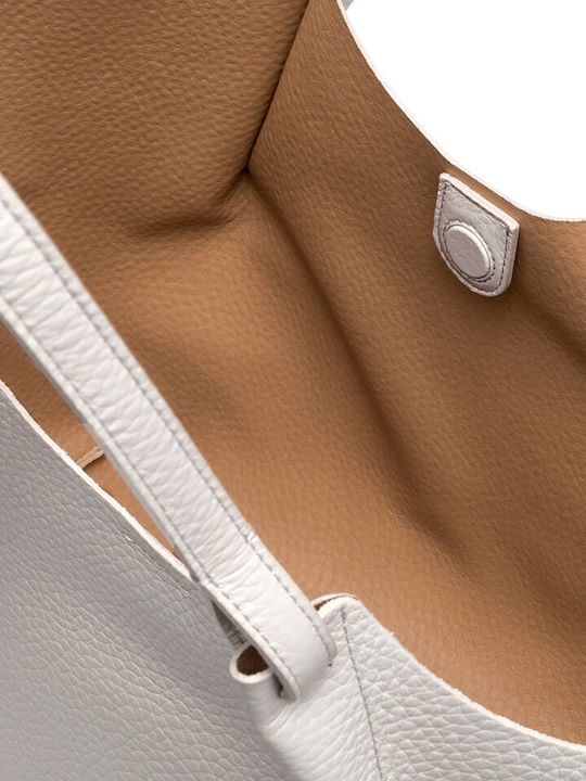 Leather Women's Bag Shoulder White